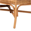 Pemberly Row Light Honey Rattan 3-Piece Dining Nook with Tall Backrests