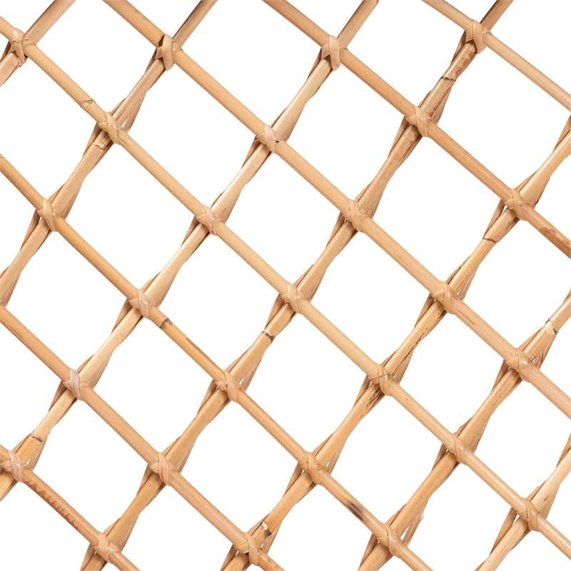 Pemberly Row Light Honey Rattan 3-Piece Dining Nook with Open Weave Design