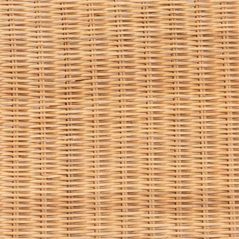 Pemberly Row Light Honey Rattan 3-Piece Dining Nook with Scalloped Edges