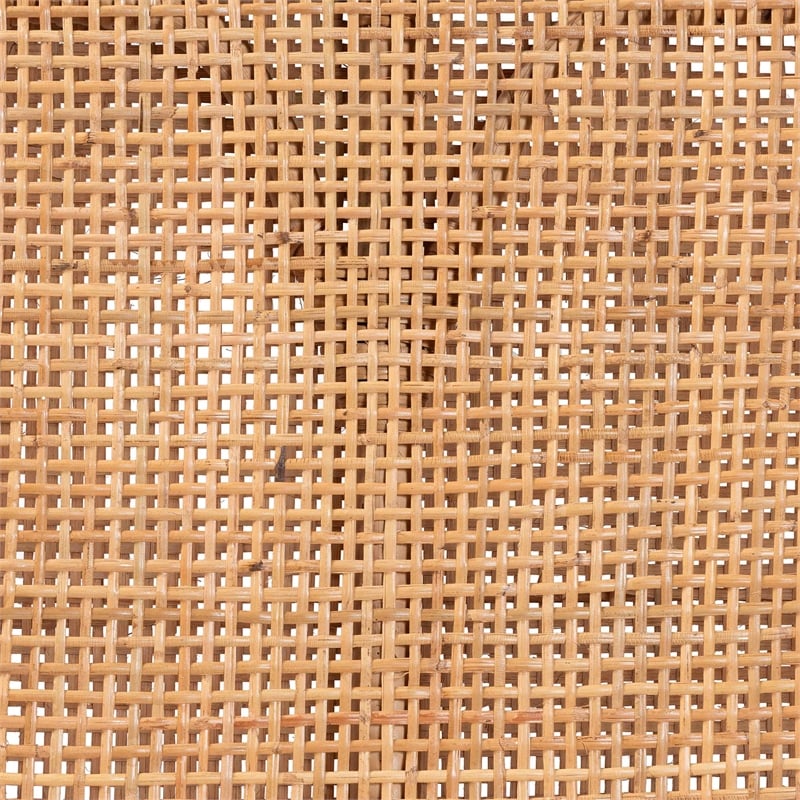 Pemberly Row Light Honey Rattan 3-Piece Dining Nook with Tall Backrests