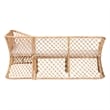 Pemberly Row Light Honey Rattan 2-Piece Open Weave Corner Bench Set
