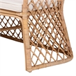 Pemberly Row Light Honey Rattan 2-Piece Open Weave Corner Bench Set