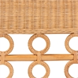 Pemberly Row Light Honey Rattan 3-Piece Dining Nook with Braided Trim
