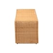 Pemberly Row Light Honey Rattan Openwork Accent Bench with Woven Exterior