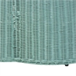 Pemberly Row Seafoam Green Scalloped Rattan Round Coffee Table