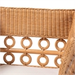 Pemberly Row Light Honey Rattan Arm Chair with Braided Detailing