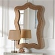 Pemberly Row Contemporary Woven Rope Scalloped Round Accent Wall Mirror