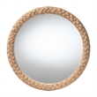Pemberly Row Contemporary Braided Rope Round Coastal Accent Wall Mirror