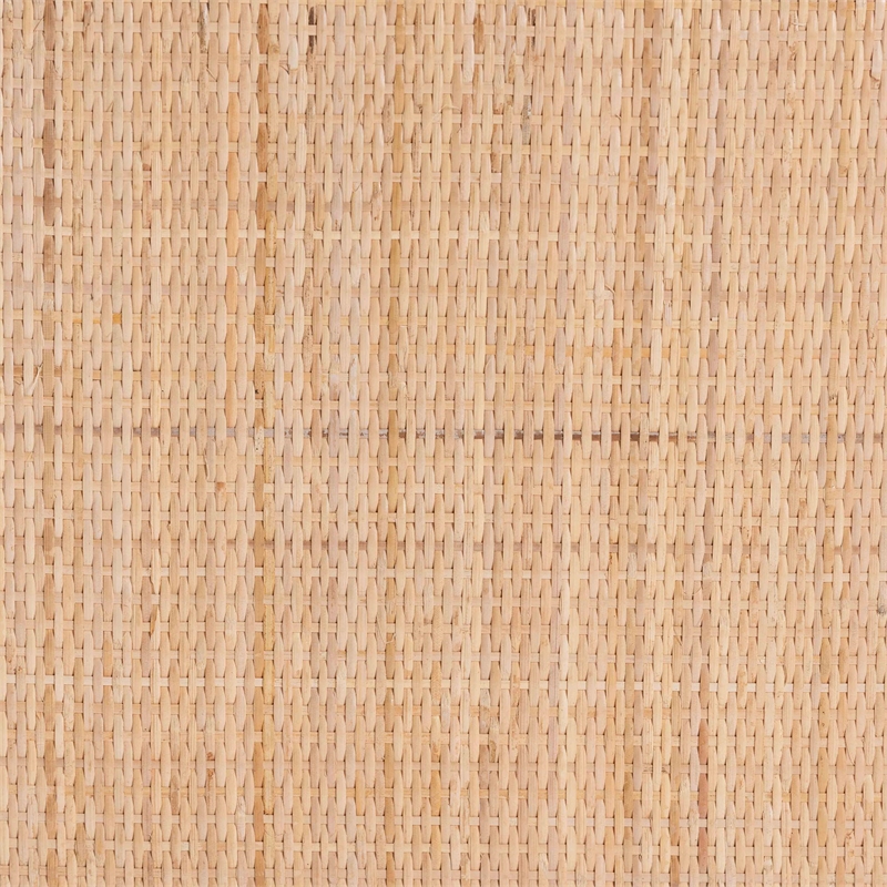 Pemberly Row Natural Rattan 3-Tier Console Table with Rounded Legs