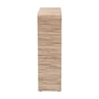 Pemberly Row Woven Grasscloth 2-Shelf Bookshelf with Rounded Corners