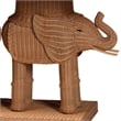 Pemberly Row Contemporary Honey Rattan Elephant Sculpture Console Table