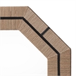 Pemberly Row Contemporary Woven Grasscloth Octagon Accent Wall Mirror