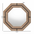 Pemberly Row Contemporary Woven Grasscloth Octagon Accent Wall Mirror