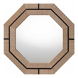 Pemberly Row Contemporary Woven Grasscloth Octagon Accent Wall Mirror