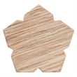Pemberly Row Woven Grasscloth Petal-Shaped End Table with Column Base