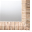 Pemberly Row Woven Grasscloth Rectangle Accent Wall Mirror with Bevel