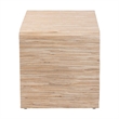 Pemberly Row Woven Grasscloth 1-Drawer Nightstand with Open Shelf