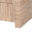 Pemberly Row Woven Grasscloth 1-Drawer Nightstand with Open Shelf