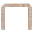 Pemberly Row Woven Grasscloth Waterfall Console Table with Rubber Feet