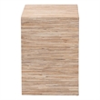 Pemberly Row Woven Grasscloth 1-Drawer Nightstand with Open Shelf