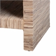 Pemberly Row Woven Grasscloth 1-Drawer Nightstand with Metal Cap Handle