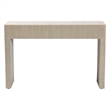 Pemberly Row Woven Grasscloth 3-Drawer Waterfall Console Table