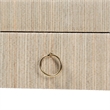 Pemberly Row Woven Grasscloth 3-Drawer Waterfall Console Table