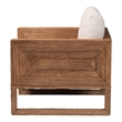 Pemberly Row Bleached Seagrass Tuxedo Arm Chair with Cushions