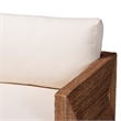 Pemberly Row Bleached Seagrass Tuxedo Arm Chair with Cushions