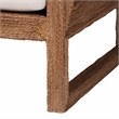 Pemberly Row Bleached Seagrass Tuxedo Arm Chair with Cushions