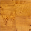 Pemberly Row Contemporary Natural Real Burl Wood Scalloped Coffee Table