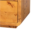 Pemberly Row Natural Real Burl Wood 6-Drawer Dresser with Metal Pulls
