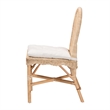 Pemberly Row Natural Rattan Dining Chair with Rounded Backrest