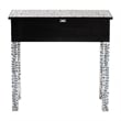 Pemberly Row Black and White Capiz Shell 2-Drawer Floral Console Table
