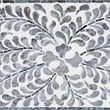 Pemberly Row Black and White Capiz Shell 2-Drawer Floral Console Table