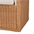 Pemberly Row Light Honey Rattan Arm Chair with Braided Detail
