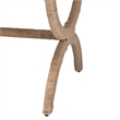 Pemberly Row Natural Seagrass Accent Bench with Hourglass Legs