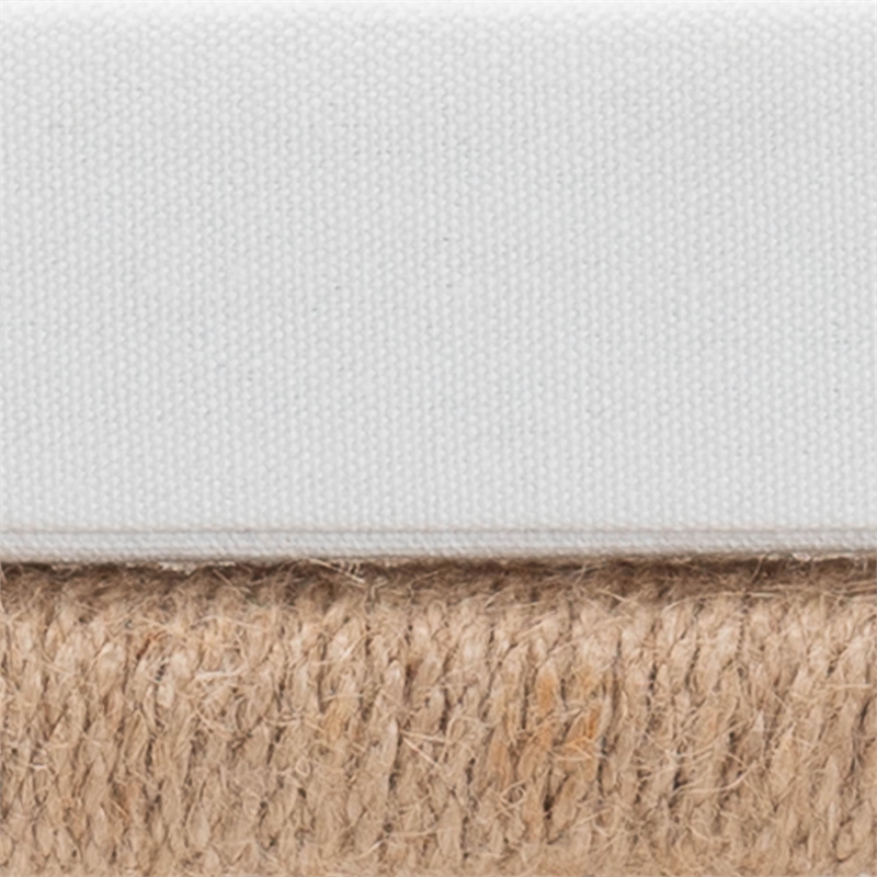 Pemberly Row Natural Seagrass Accent Bench with Hourglass Legs
