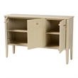 Pemberly Row Fluted Wood Modern Storage Sideboard Buffet Console
