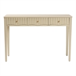Pemberly Row Fluted Wood 3-Drawer Console Table with Open Frame