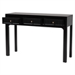 Pemberly Row Fluted Wood 3-Drawer Console Table with Round Knobs