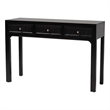 Pemberly Row Fluted Wood 3-Drawer Console Table with Round Knobs