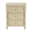 Pemberly Row Spindle Leg 3-Drawer Nightstand with Inset Paneling