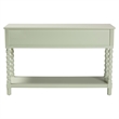 Pemberly Row Spindle Leg 2-Drawer Console Table with Open Shelf