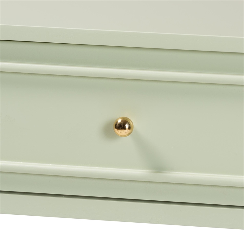 Pemberly Row Spindle Leg 2-Drawer Console Table with Open Shelf