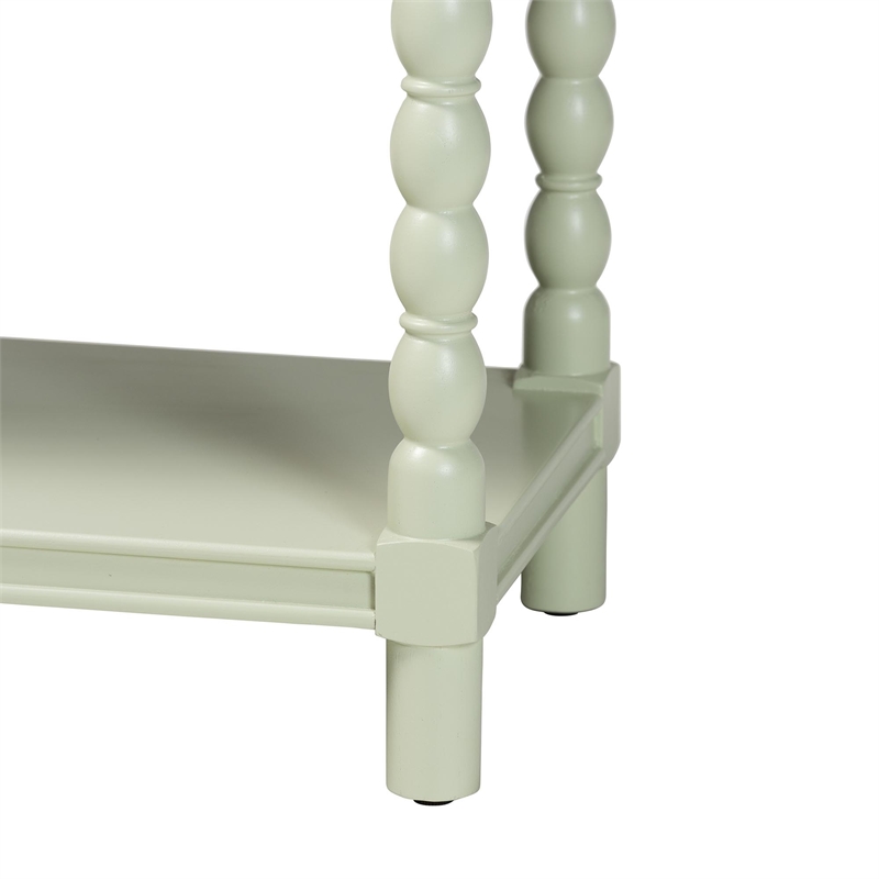 Pemberly Row Spindle Leg 2-Drawer Console Table with Open Shelf