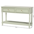 Pemberly Row Spindle Leg 2-Drawer Console Table with Open Shelf