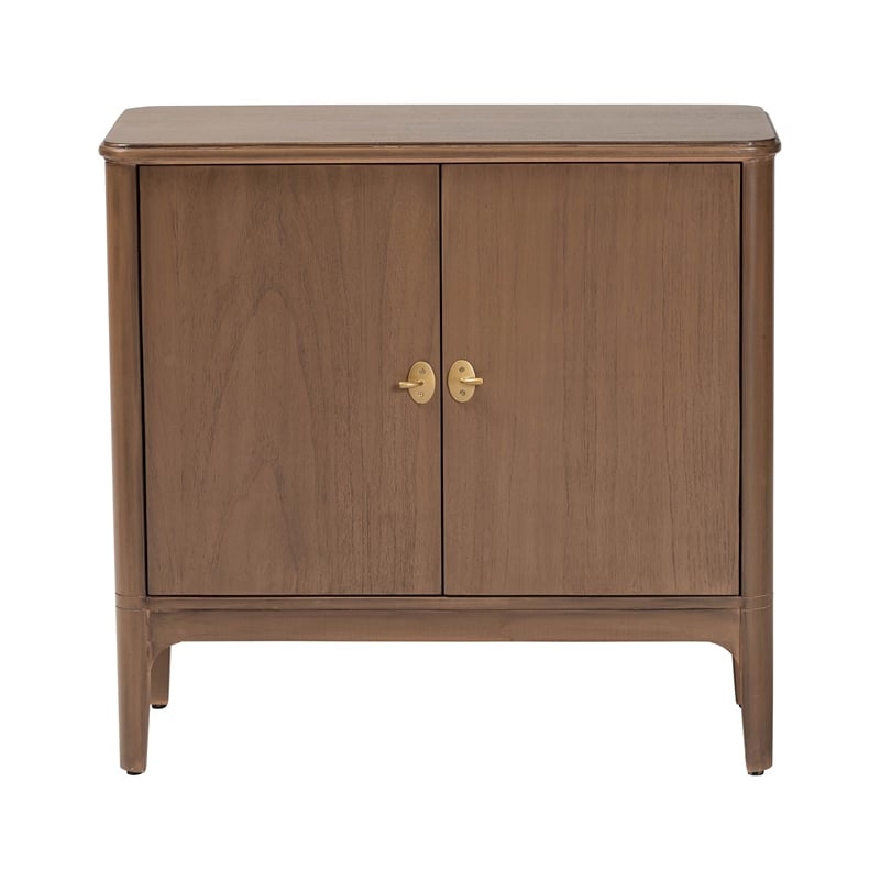 Pemberly Row 2-Door Storage Cabinet with Rounded Edges and Shelves