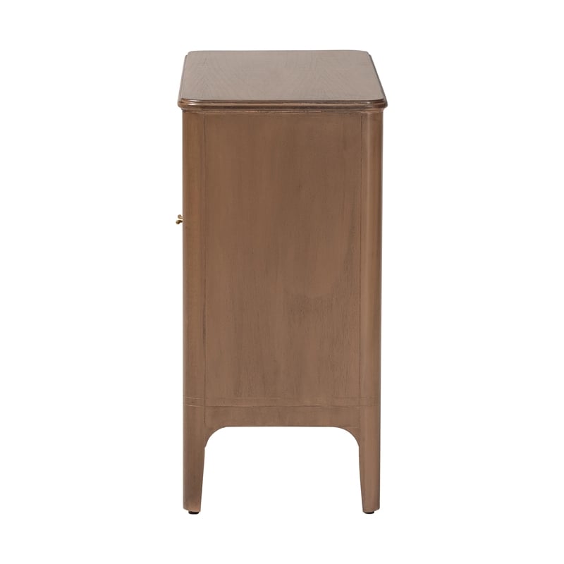 Pemberly Row 2-Door Storage Cabinet with Rounded Edges and Shelves