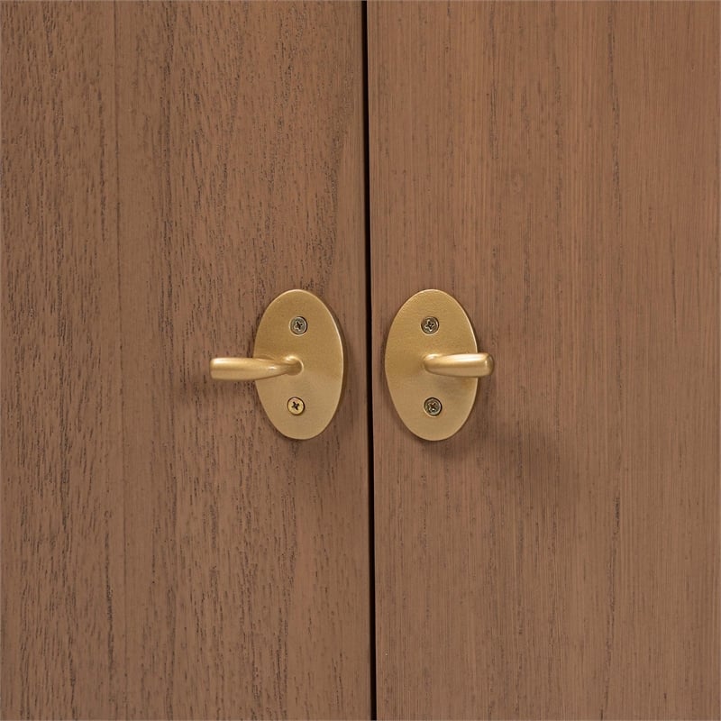 Pemberly Row 2-Door Storage Cabinet with Rounded Edges and Shelves